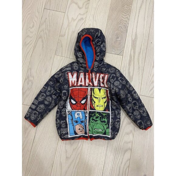 Marvel Character Kids' Reversible Jacket Blue Size 6